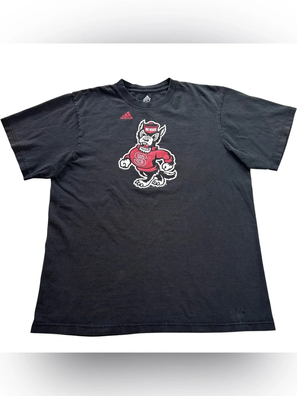 Adidas NC State Wolfpack Men’s Tuffy Strutting Graphic Logo Black T-Shirt size L